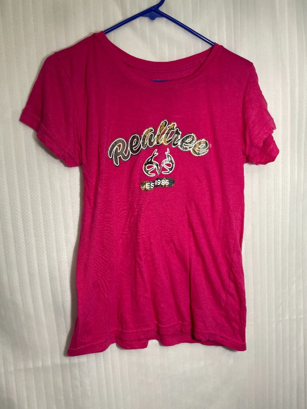 Realtree Women’s XL Pink Camo Logo Short Sleeve Graphic T-Shirt